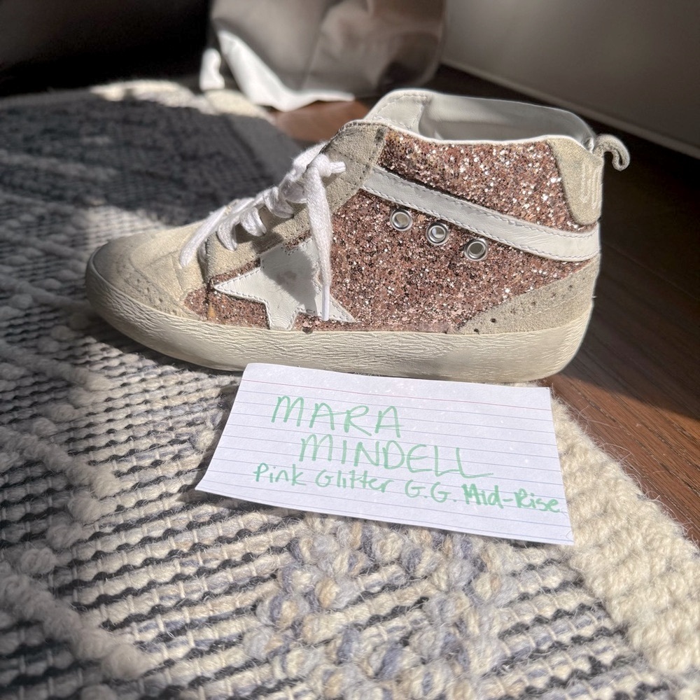 Golden Goose Pink Glitter / Suede / Pearl Sneakers - 36 - Picture 4 of 12